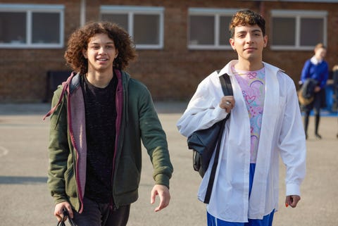 Danny Lewis and Khalil Sharif, Waterloo Road Adam Abu as Danny Lewis and Adam Ali as Khalil Sharif in School Playground on Waterloo Road, Ban 0001 Friday November 25