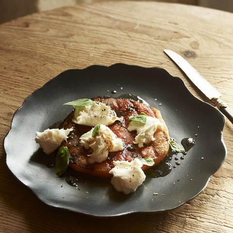 Watermeloen burrata basilicum Watermeloen burrata basilicum