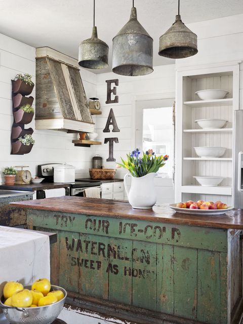 34 Farmhouse Style Kitchens Rustic, How To Decorate Kitchen Counters Farmhouse Style