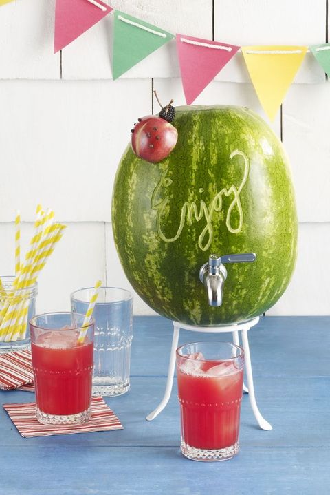 summer drinks watermelon limeade and watermelon keg