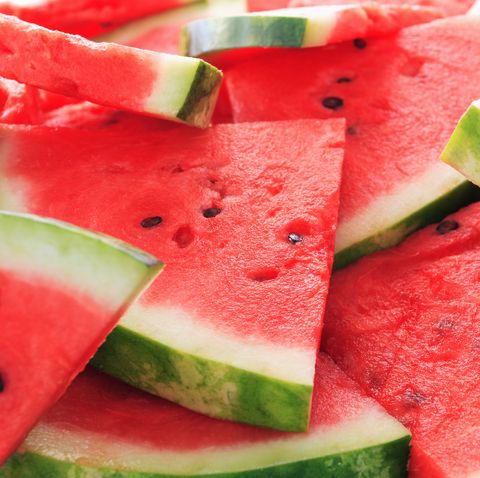 closeup of watermelon slices