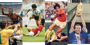 Zidane Cruyff Maradona Pele World Cup
