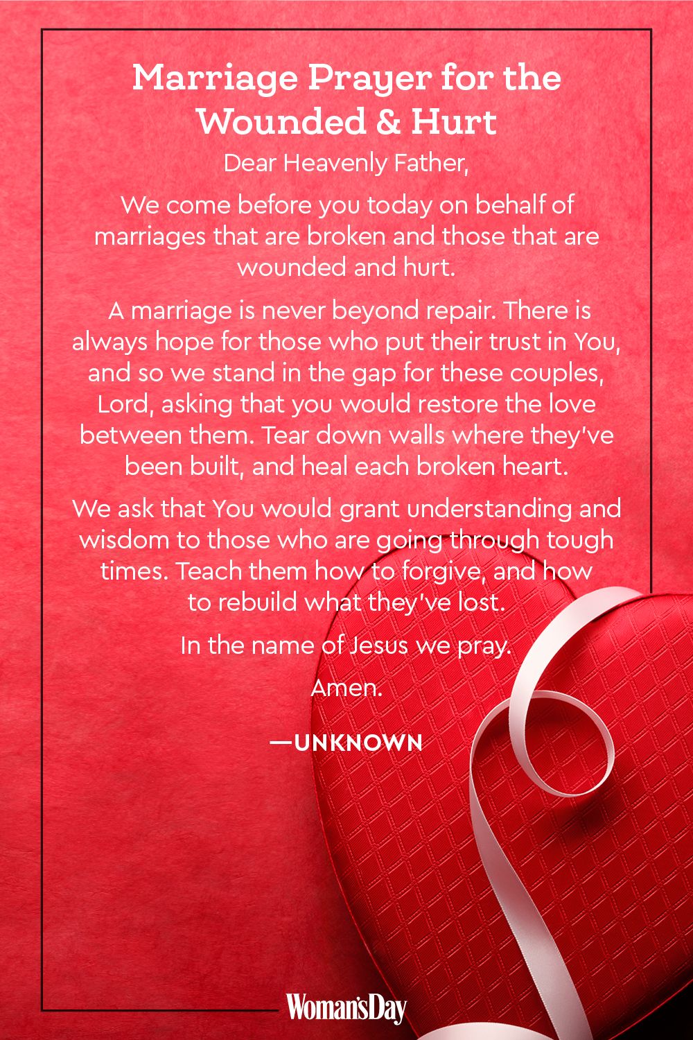 Prayers for marriage restoration after divorce
