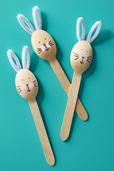easter crafts for kids spoon bunnies