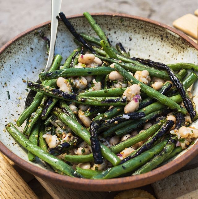 grilled green bean salad