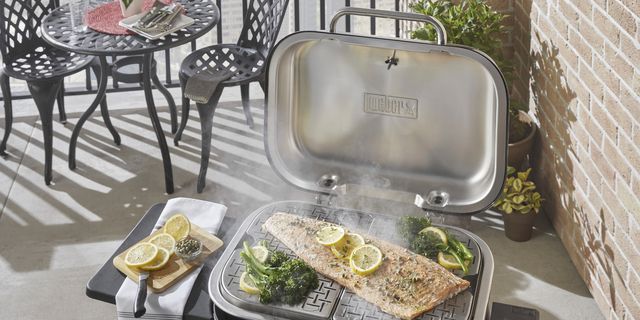 Weber Golden Yellow Lumin Compact Electric Grill