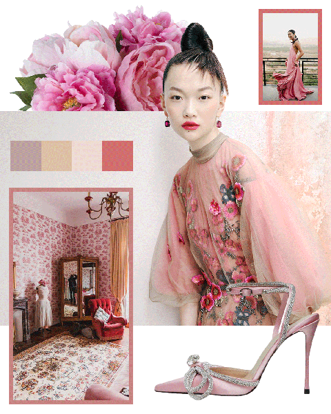 shades of blush wedding color palette