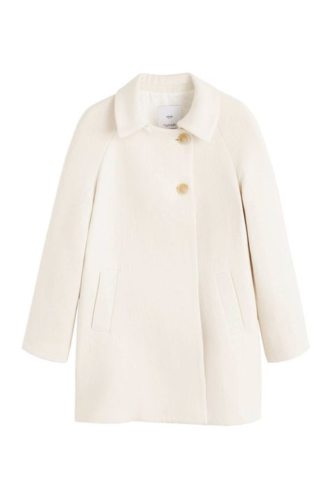 Clothing, White, Outerwear, Sleeve, Collar, Beige, Coat, Jacket, Button, Top, 