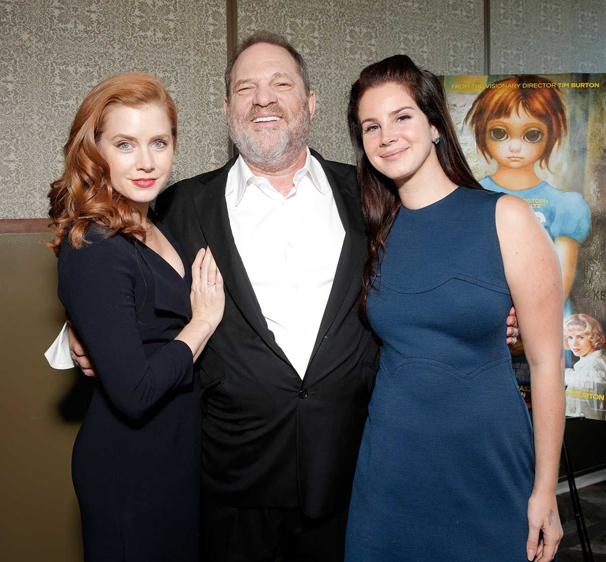 Harvey Weinstein con Amy Adams y Lana del Rey