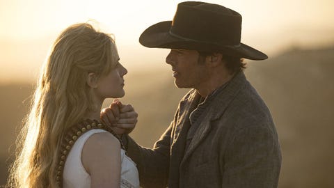 James Marsden and Evan Rachel Wood at Westworld