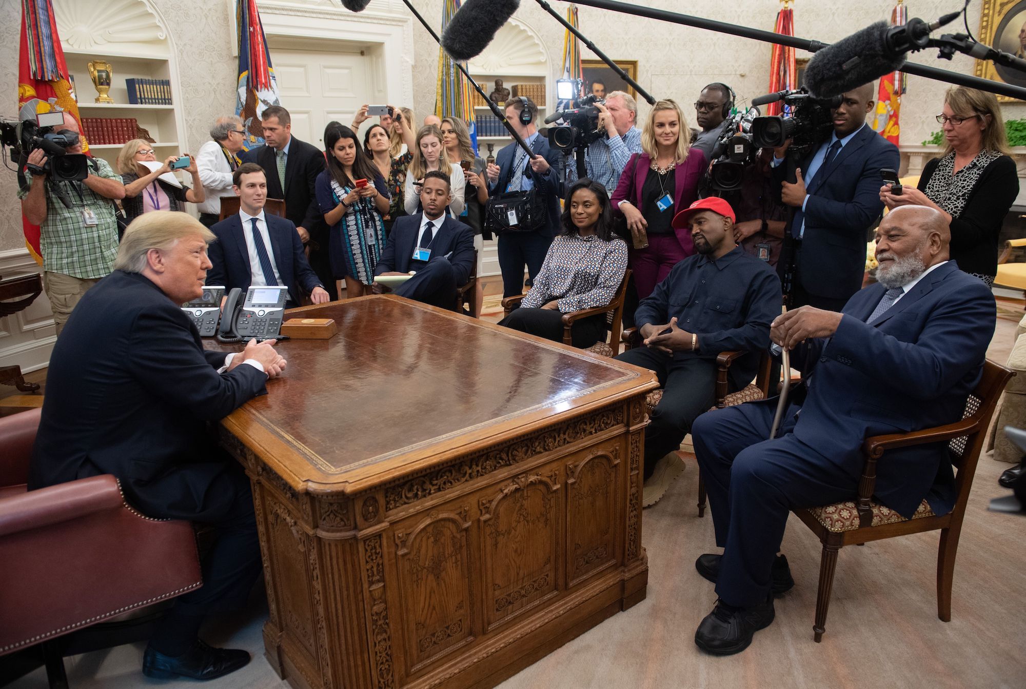 President Trump Meets Kanye West In The Oval Office How Can