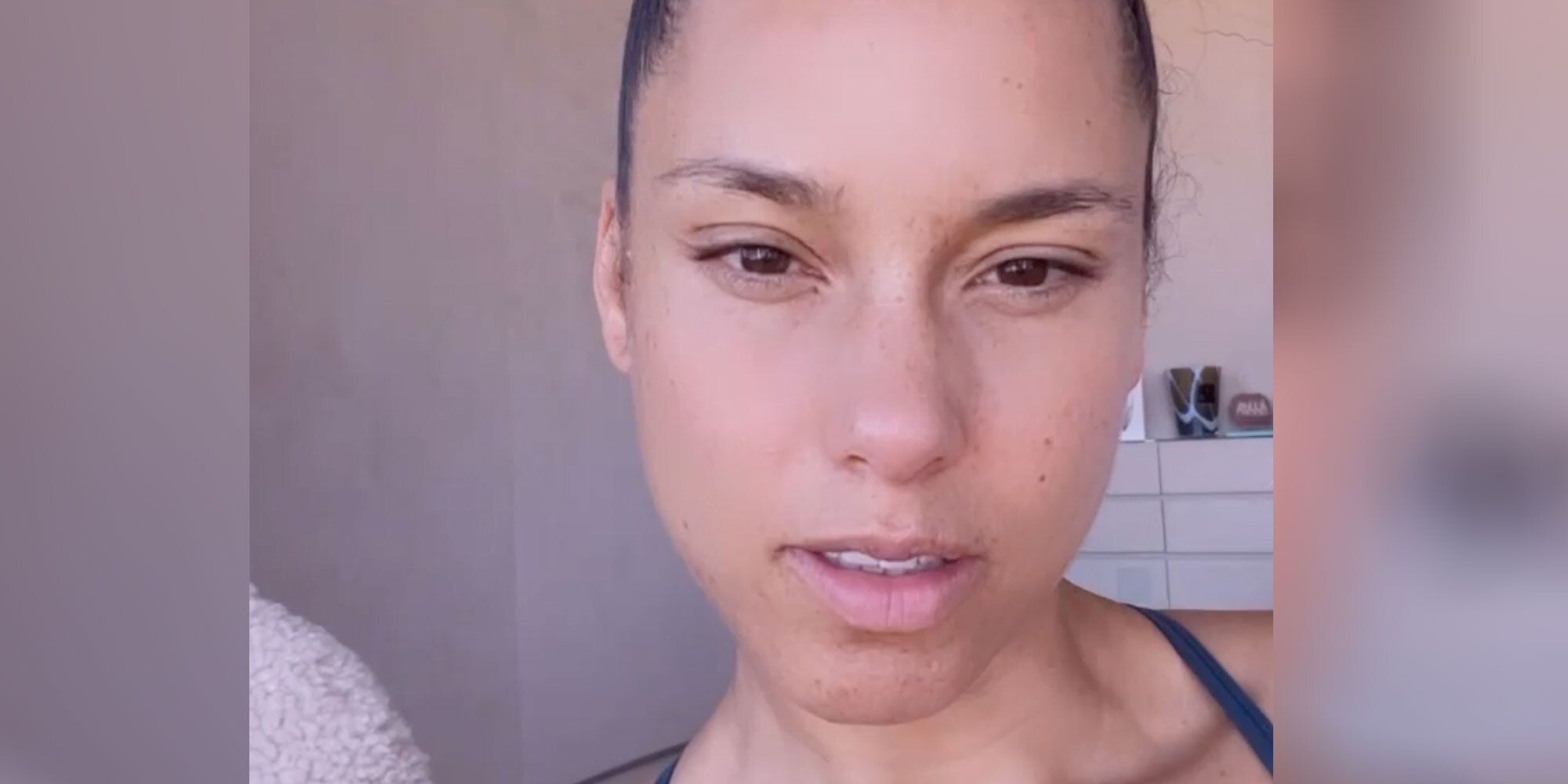 alicia keys video that starts out with water