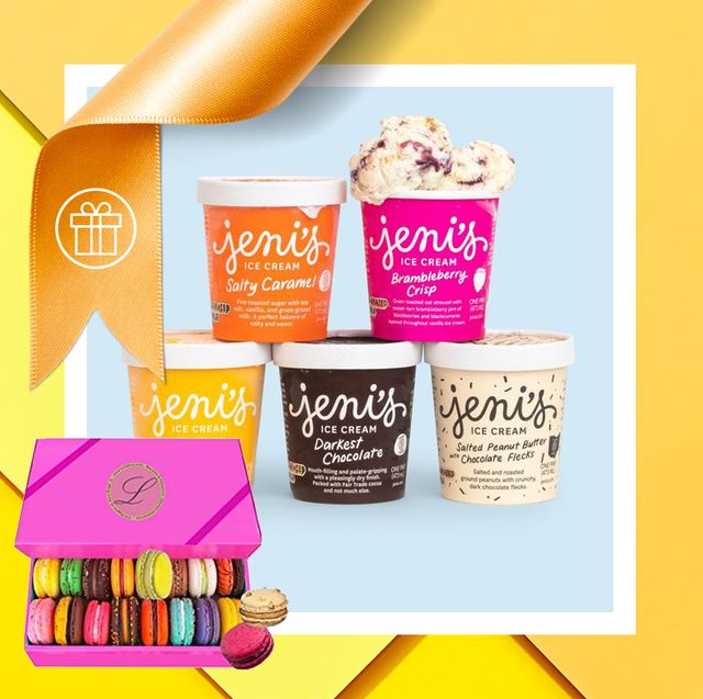 food gifts including jeni's ice cream, macarons, and hot sauce