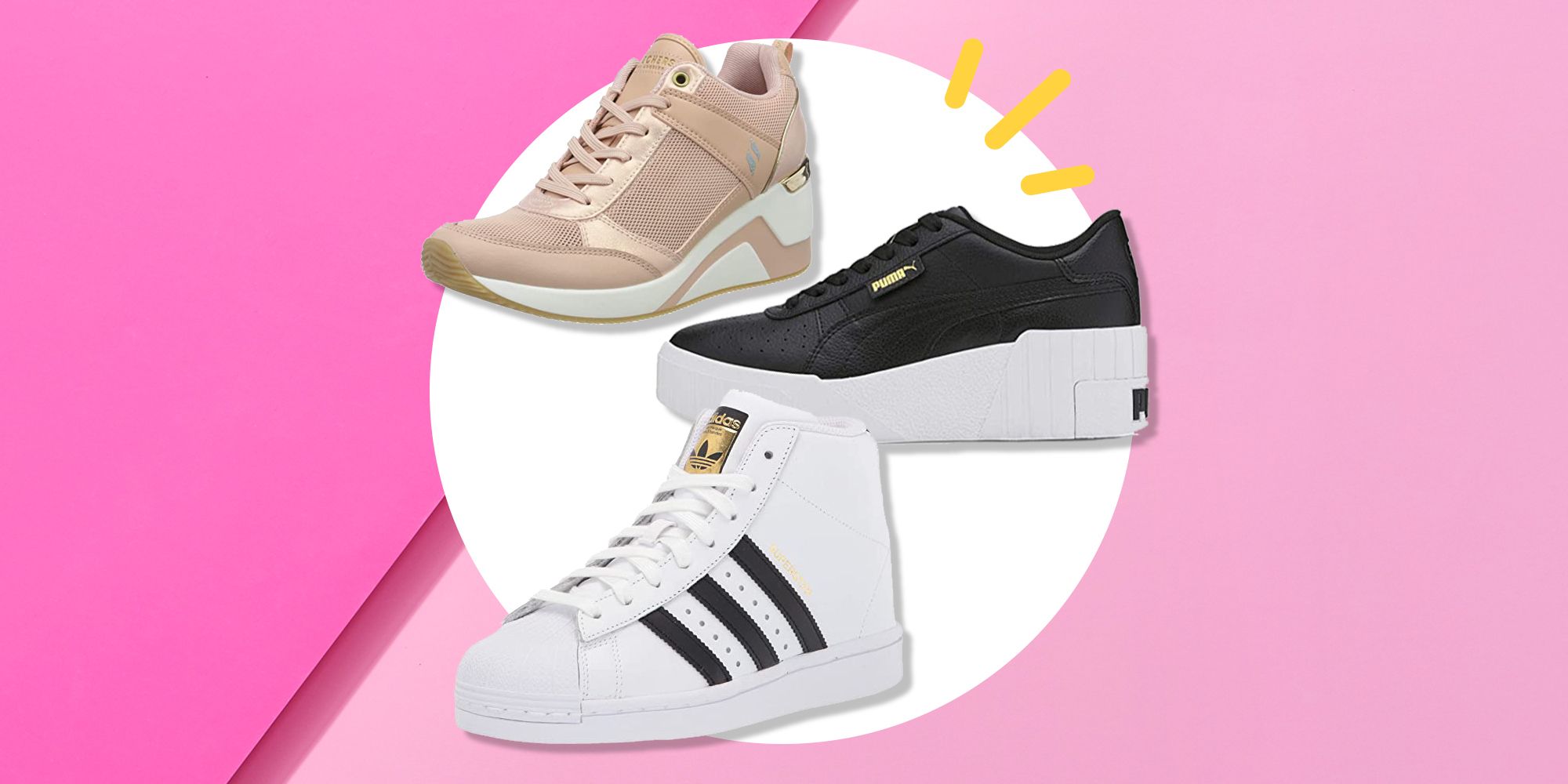 Walking Shoes for Women,Womens Wedge Sneakers Comfort Platform Tennis Shoes Lace Up Casual Sneaker for Running 