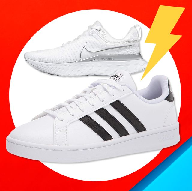 adidas and nike white sneakers on sale for amazon prime day 2022