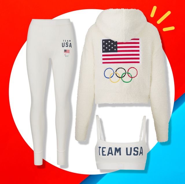 skims olympics team usa leggings, sweatshirt, and sports bra