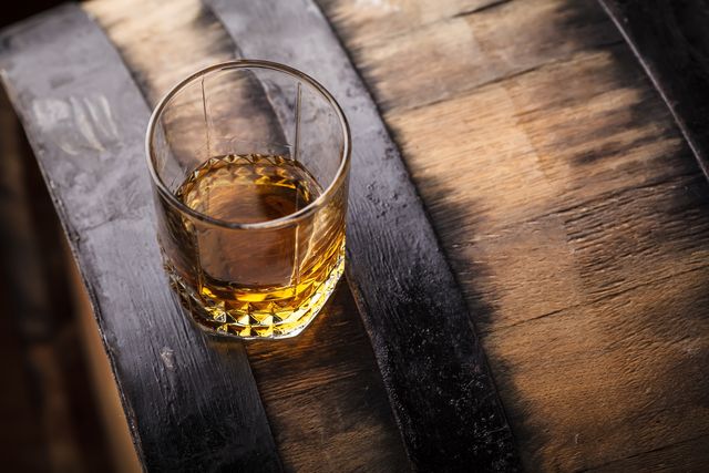 whiskey on a barrel