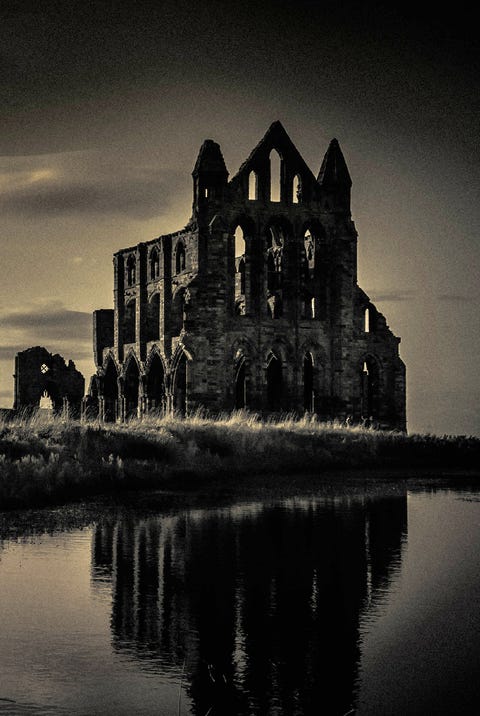Whitby Abbey near sunset whitby abbey near sunset