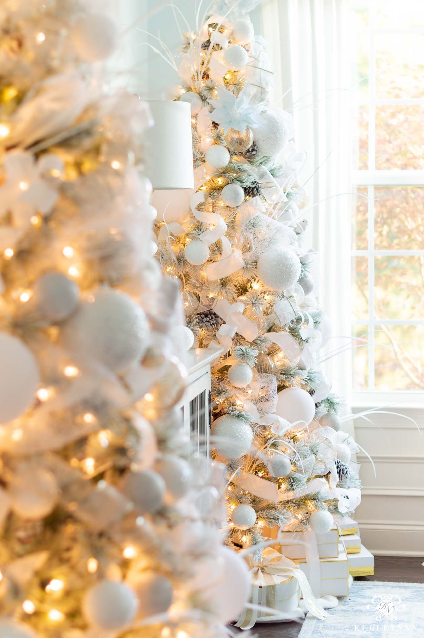 black and white christmas tree decorating ideas