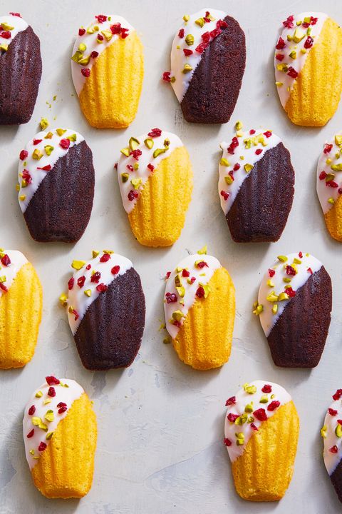 christmas cookies white chocolate dipped madeleines