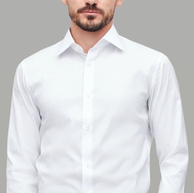 man wearing bonobos white collared shirt