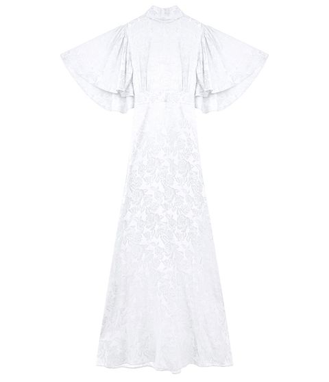 White High Neck Dresses To Emulate Meghan Markles Evening Wedding
