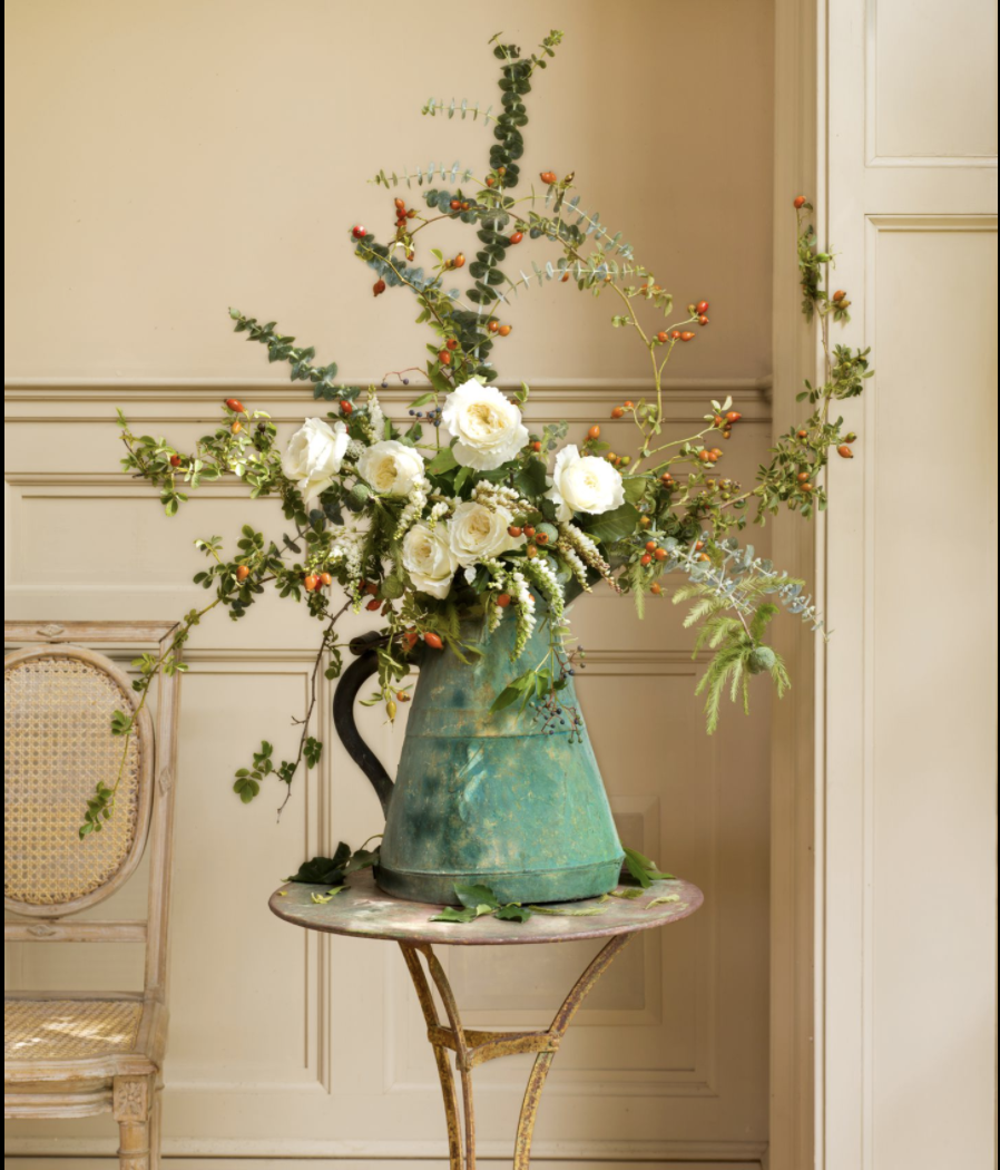Home Colorful Floral Decor Veranda Garden Silk Flower Arrangement and Vase 