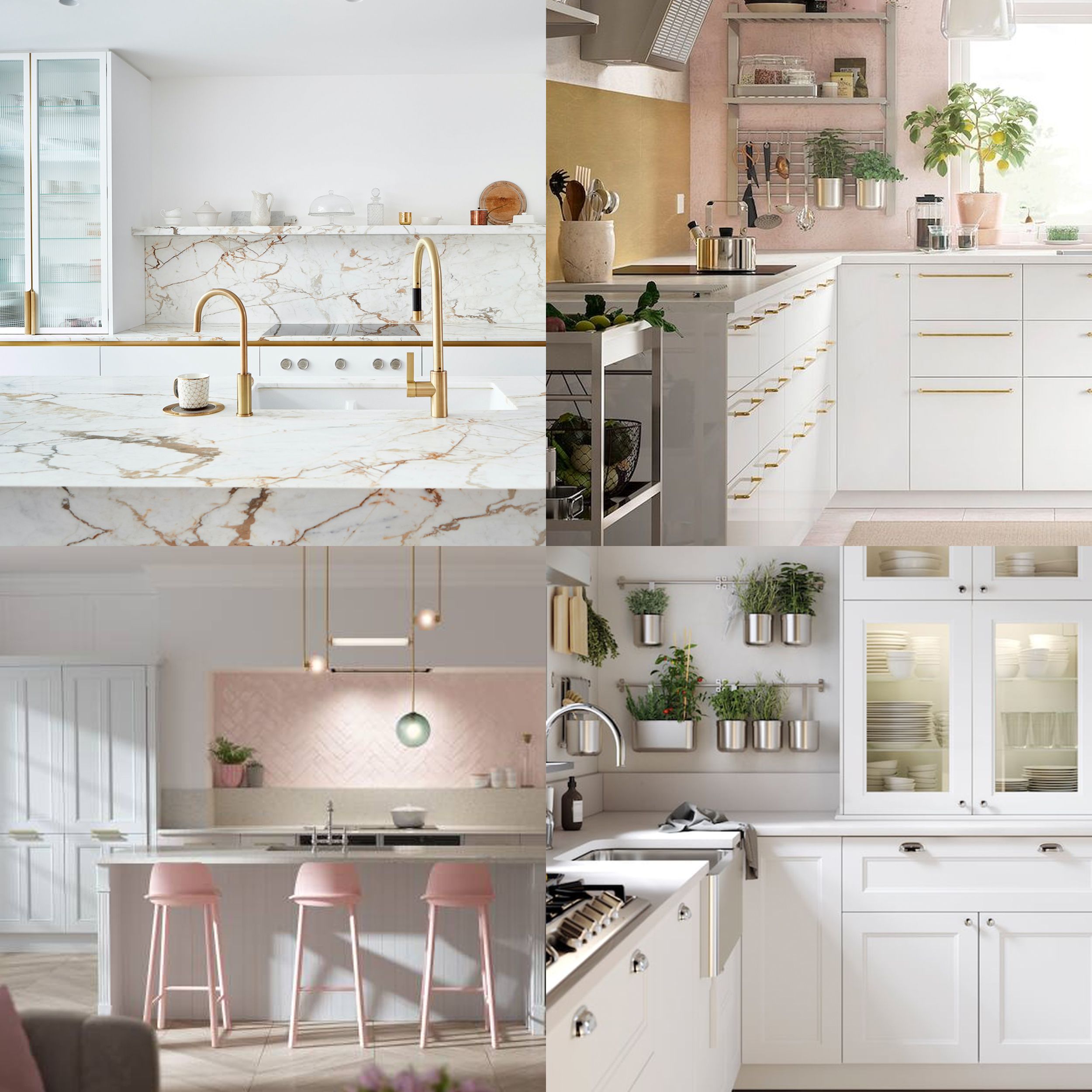 White Kitchen Ideas, White Gloss Wall Mounted Kitchen Cabinets