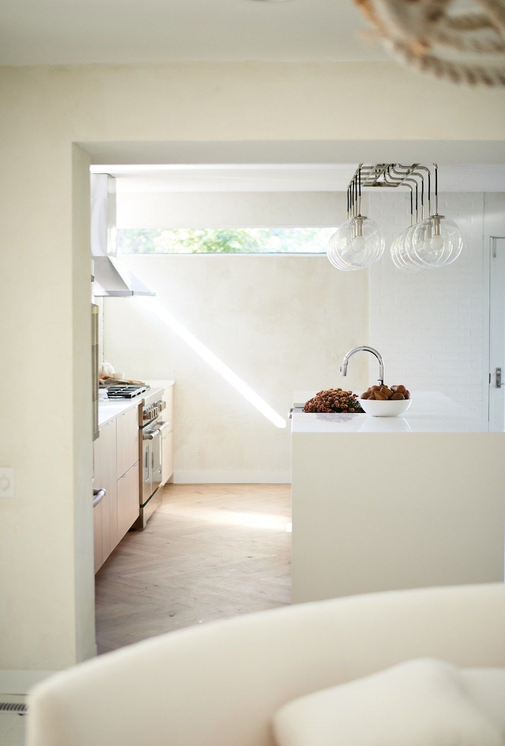 bright white kitchen lighting