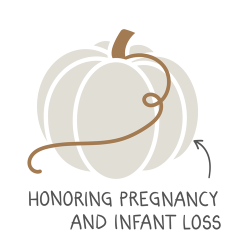 white pumpkin honoring pregnancy and infant loss