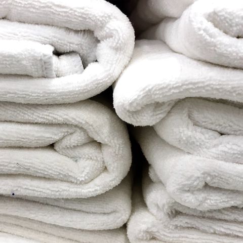 White towels.