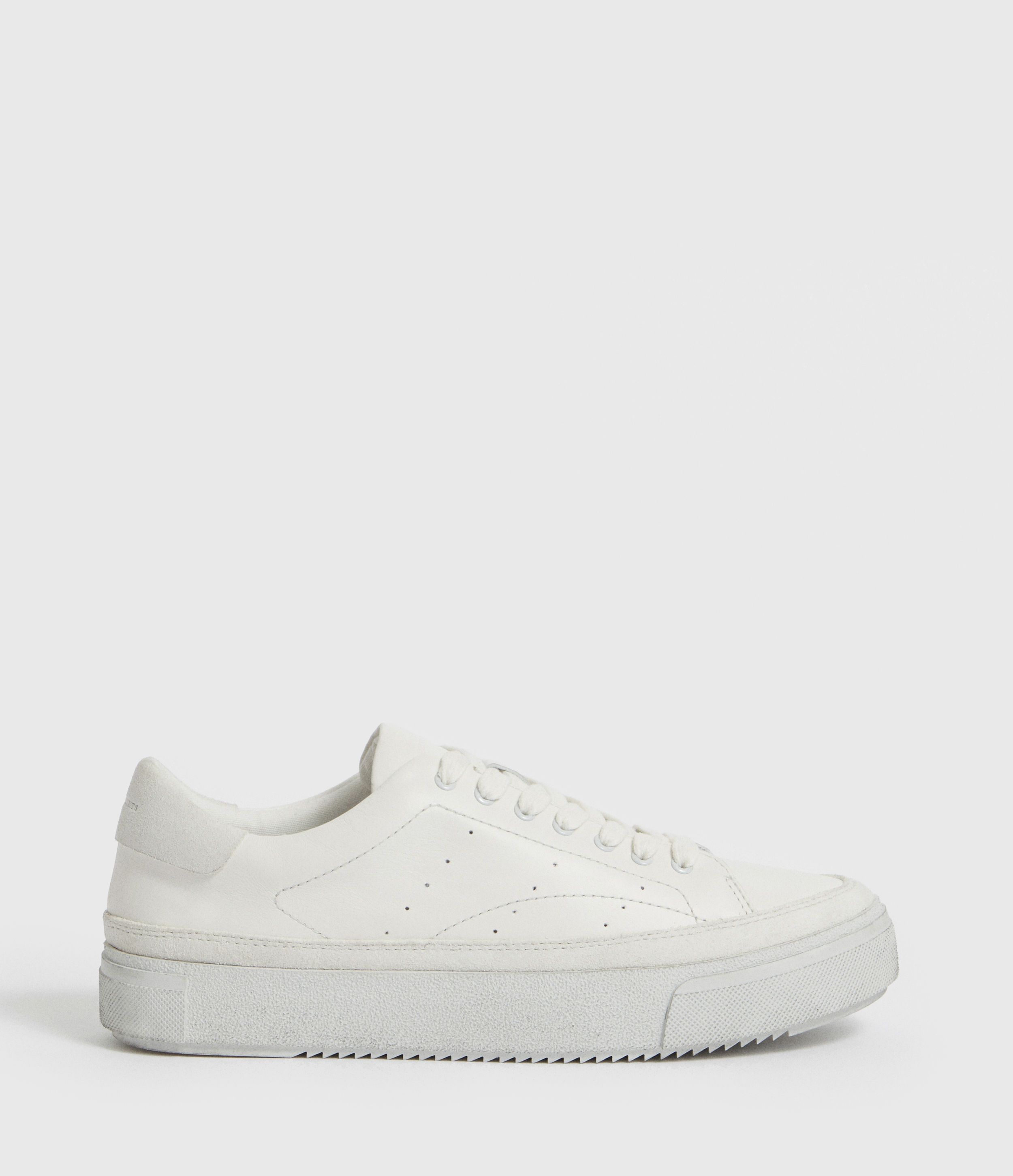 white trainers with gold trim