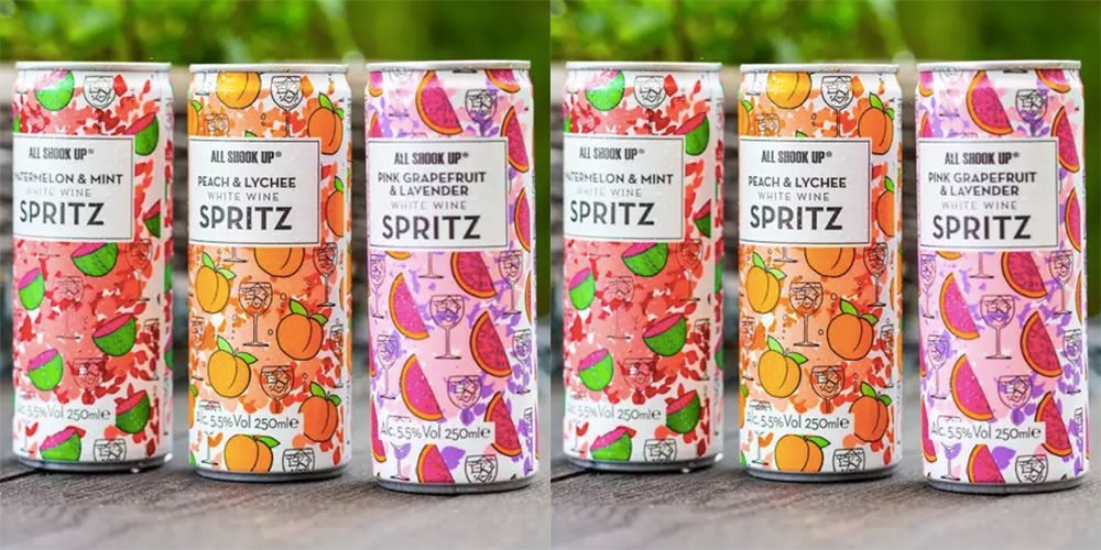 All Shook Up S White Wine Fruit Spritz Cans Are On Sale In Tesco