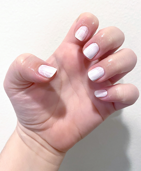 white nail polish base coat