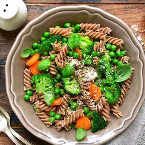 Whole wheat pasta primavera