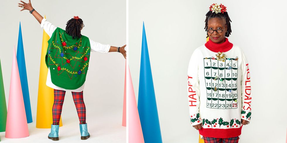 Whoopi Goldberg Ugly Christmas Sweater Line at Zappos 2018