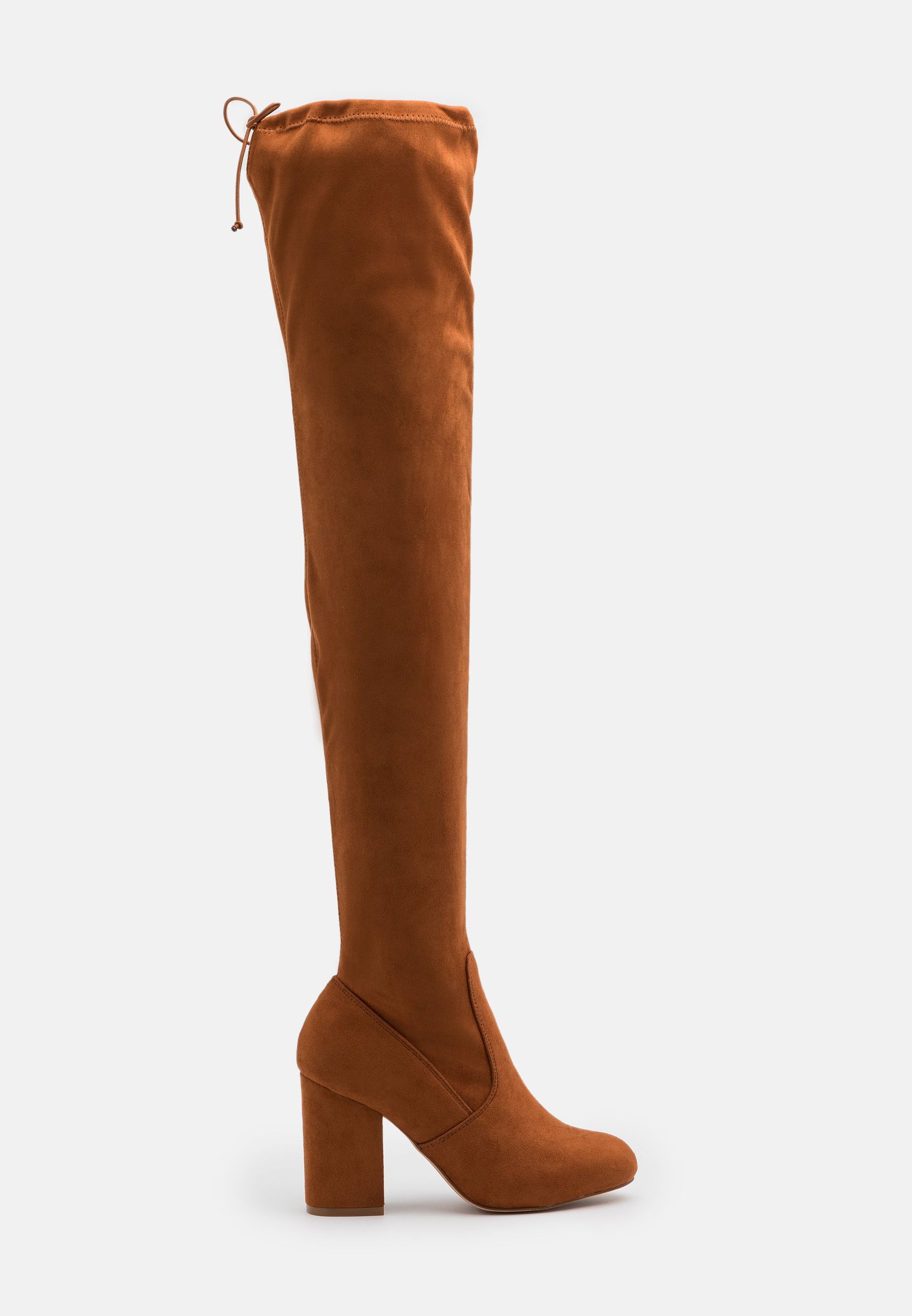 wide fit tan knee high boots