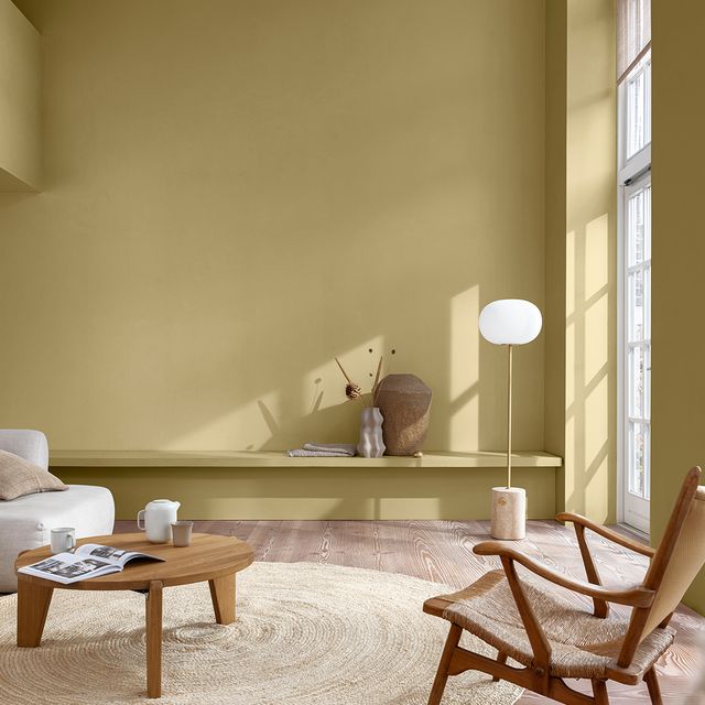 a room with walls painted with wild wonder brown