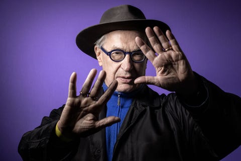 topshot german director wim wenders poses during a photo session at the grand palais in paris, on april 18, 2019 photo by joel saget afp photo credit should read joel sagetafp via getty images