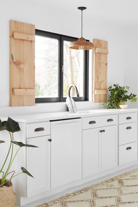 diy small kitchen window treatments