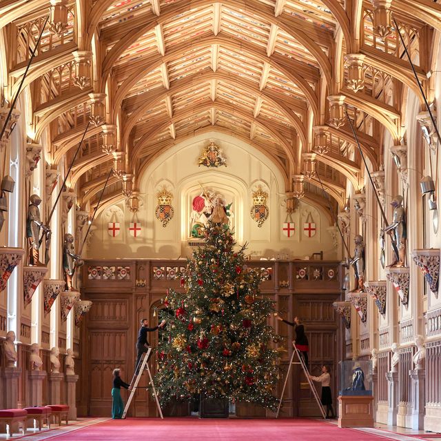 windsor castle's christmas trees