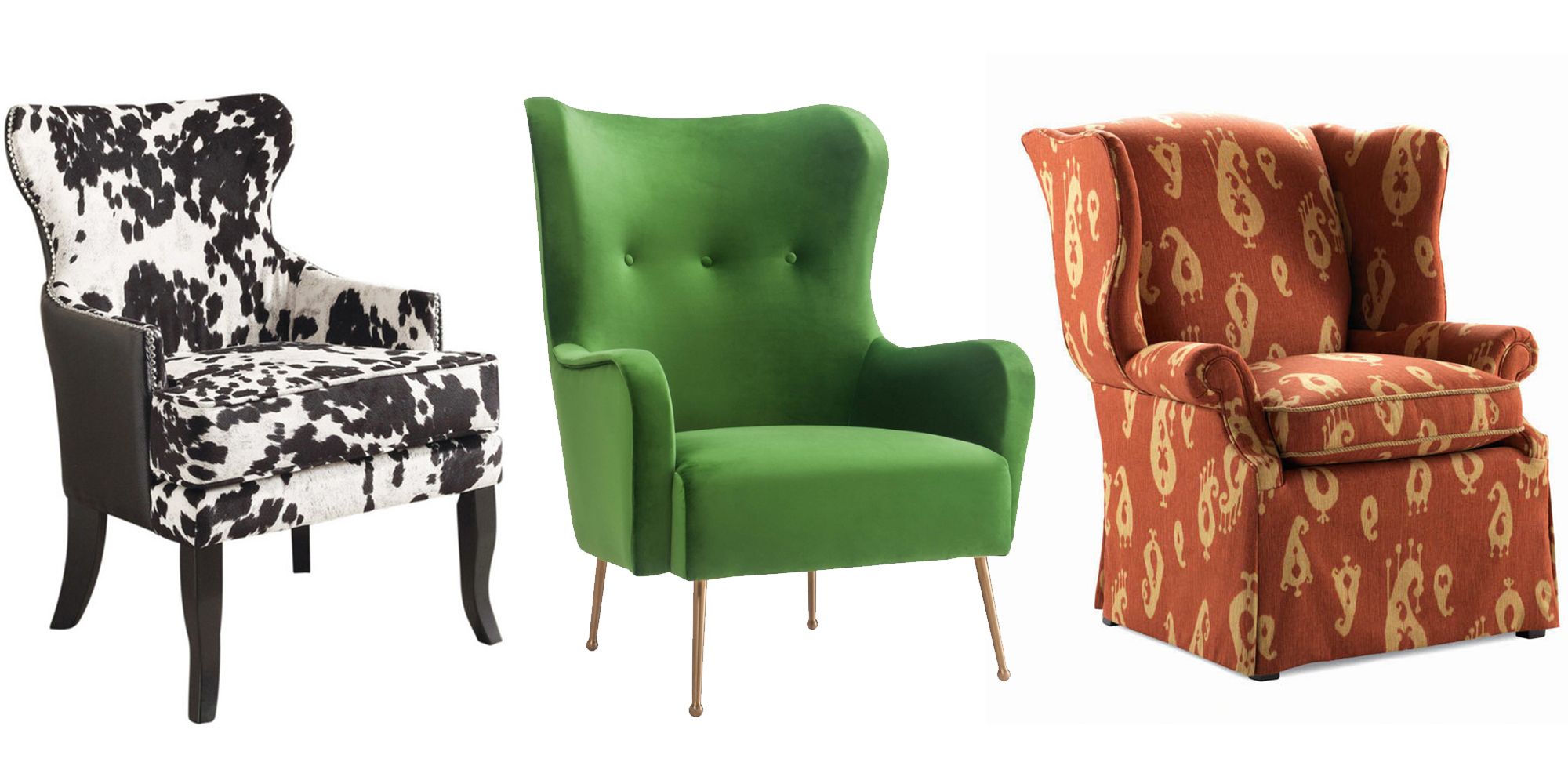 Modern Upholstered Wing Back Chairs, Contemporary Wingback Dining Chairs
