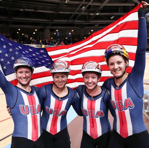 U.S. women win gold in the team pursuit at track cycling world championships