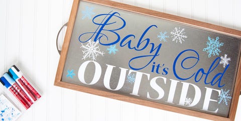Winter Crafts Baby it’s Cold Outside Serving Tray winter crafts baby it's cold outside serving tray
