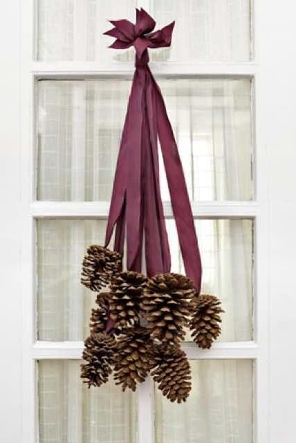 Winter Crafts Pinecone Door Hanger winter crafts pinecone door hanger