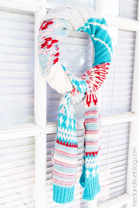 Winter Crafts Scarf Wreath winter crafts scarf wreath