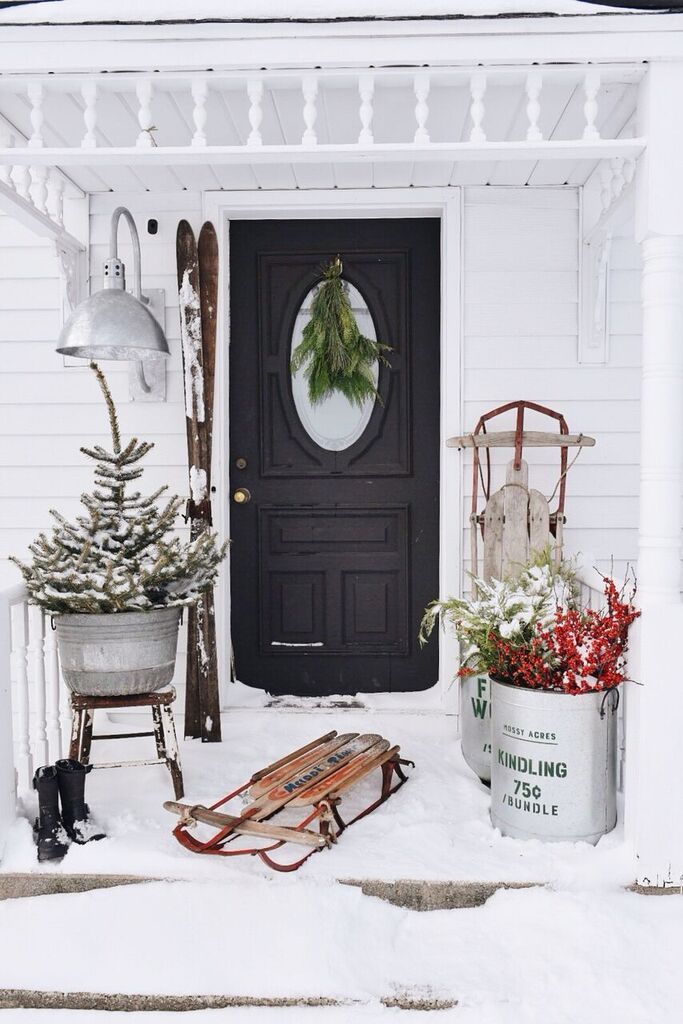 41 Diy Winter Decorations Best, Outdoor Porch Decor Winter