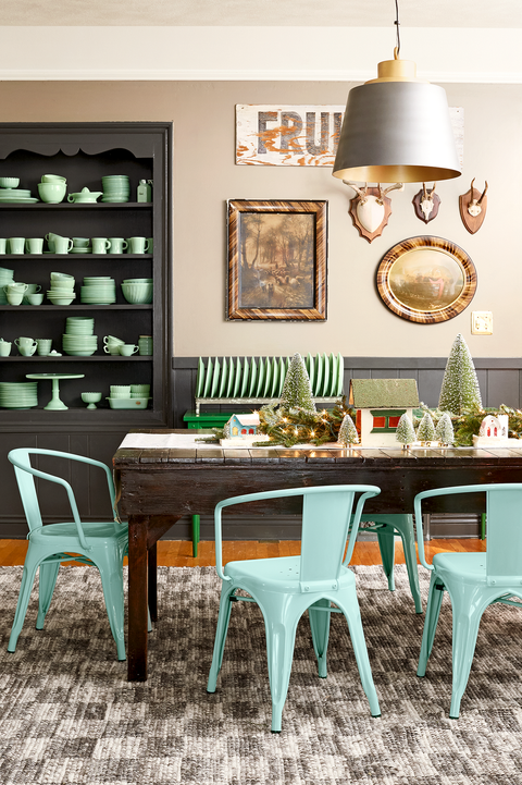 winter village tablescape