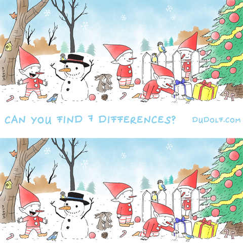 Can You Spot All 7 Differences? — Puzzles and Brainteasers