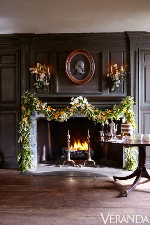 christmas mantel decorations citrus garland